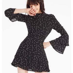 lucky brand star bell sleeve dress